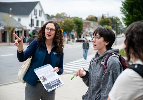 Shannon Rogers and students