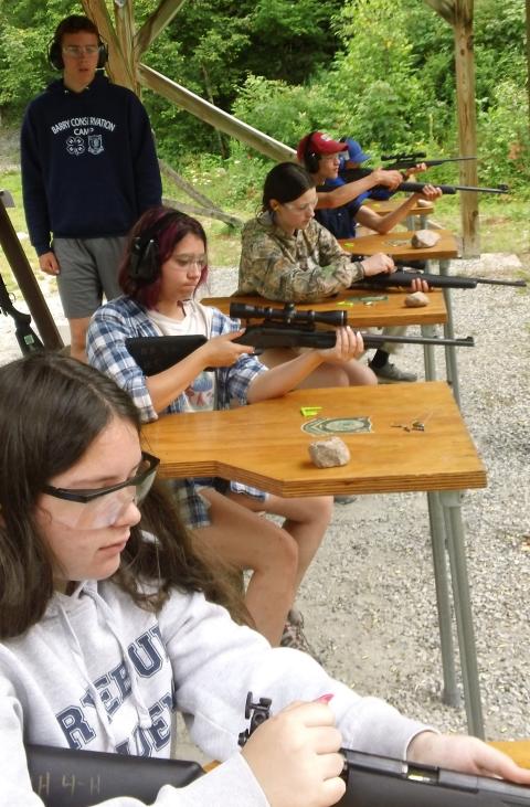 Youth learn shooting sports skills at Barry Camp