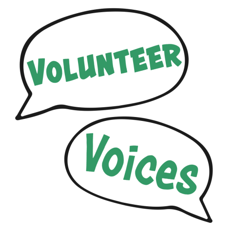 speech bubbles "Volunteer Voices"