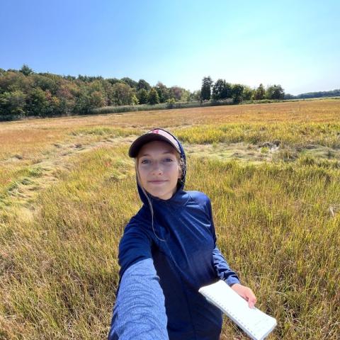 Lauren White on salt marsh