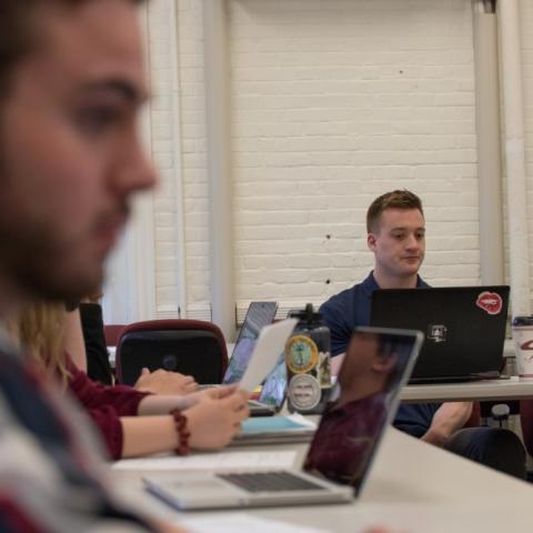 two people in class