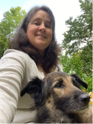 Denyce Gagne with her dog