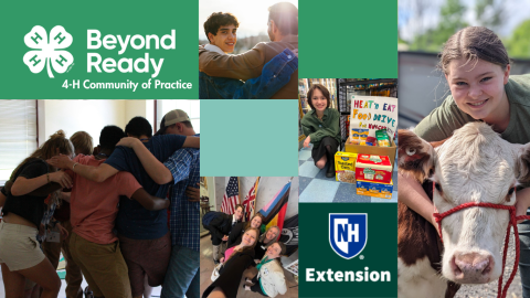 Logo for Community of Practice showing 4-H members in action