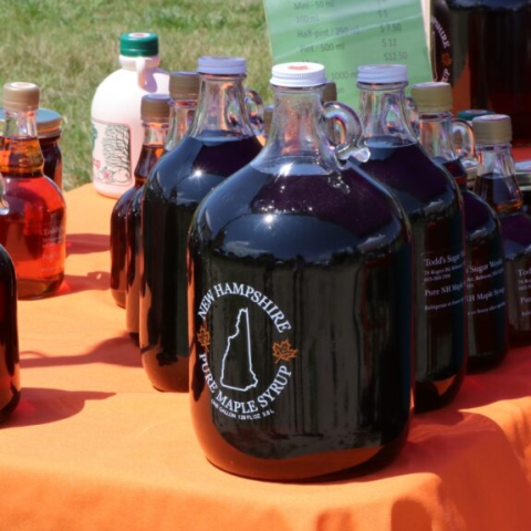 jugs of maple syrup