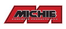 Large red M logo for Michie Concrete Company