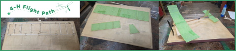banner collage building steps for a balsa wood model airplane