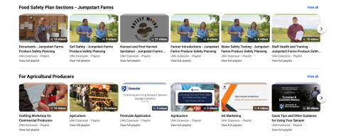 MICRO-VIDEOS SHOWING PRODUCE SAFETY PRACTICES ON NEW HAMPSHIRE FARMS