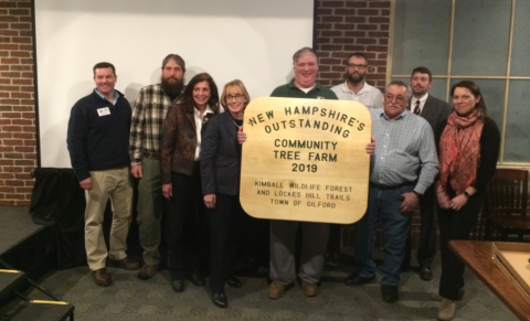 group photo of NH outstanding tree farm 2019 winners