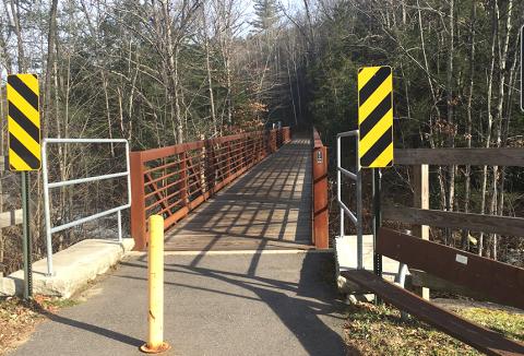 Bike Trail entrance in Bristol NH