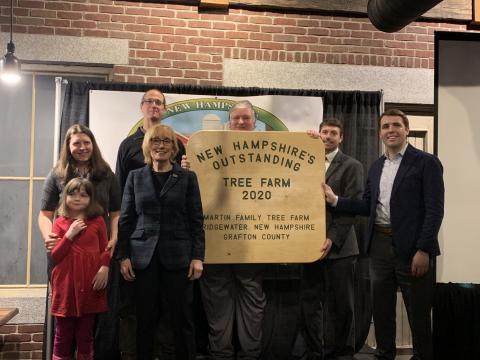 Martin Family with tree farm award