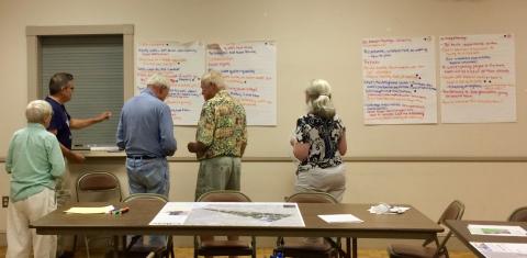 Madbury residents take part in a workshop on Preparing for Extreme Weather.