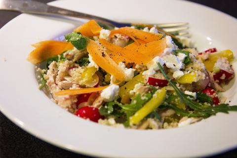 Healthy colorful bowl of salad