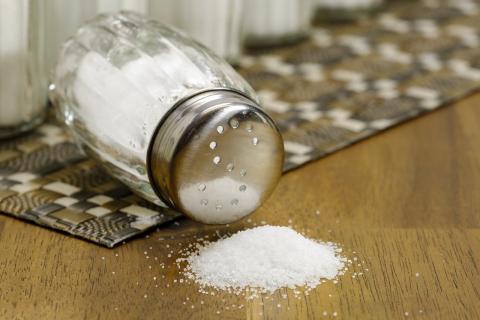 salt on a table