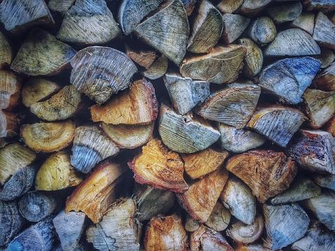 Stacked firewood