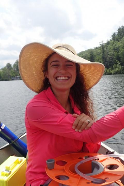Sabina Perkins on boat